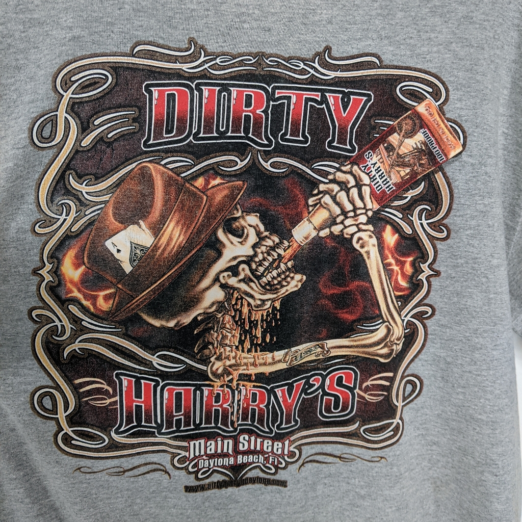 Mens Xl Tshirt Dirty Harrys Daytona Beach Pocket